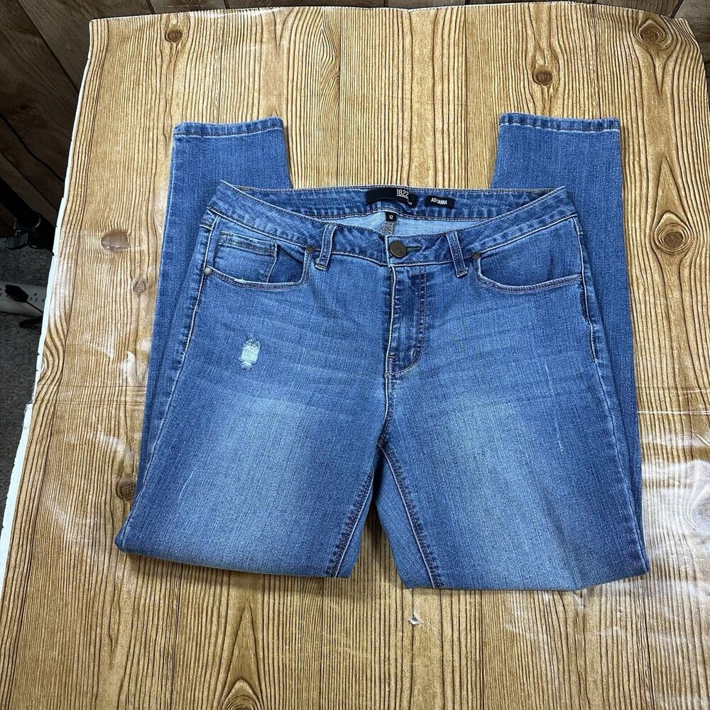 COPY 1822 Denim‎ Adrianna Women’s Skinny Jeans Size 12 Blue Stretch Mid Rise